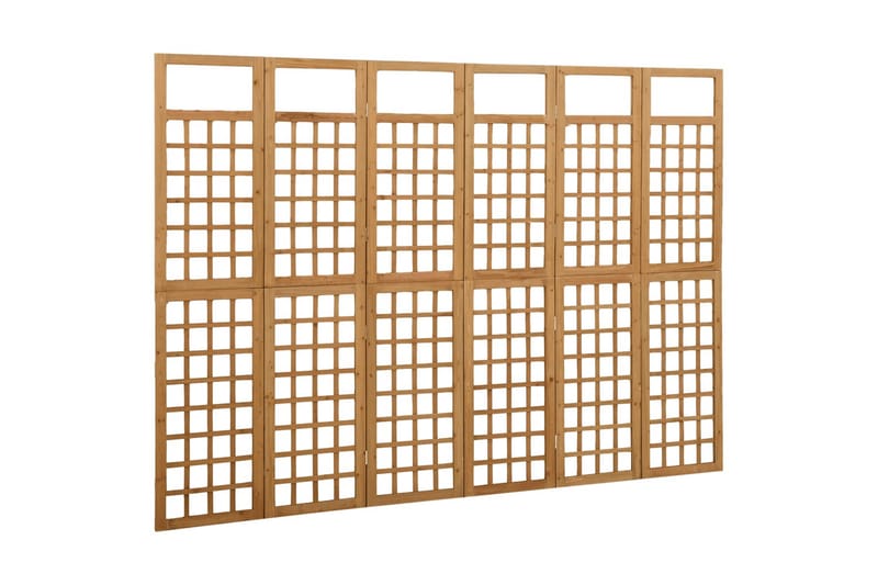 Romdeler/espalier 6 paneler heltre gran 242,5x180 cm - Brun - Drivhustilbehør - Espalier