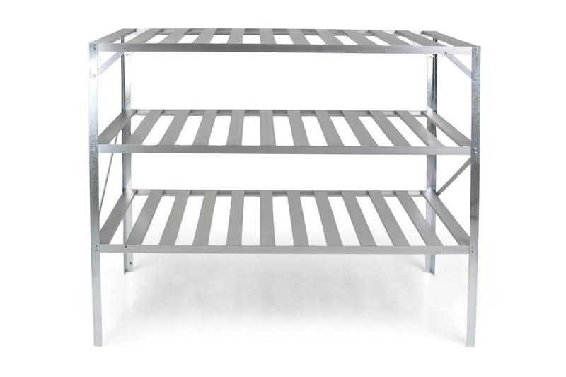 Drivhusbord 126x50x113 cm - Sølv - Dyrkingsbenk - Plantebord