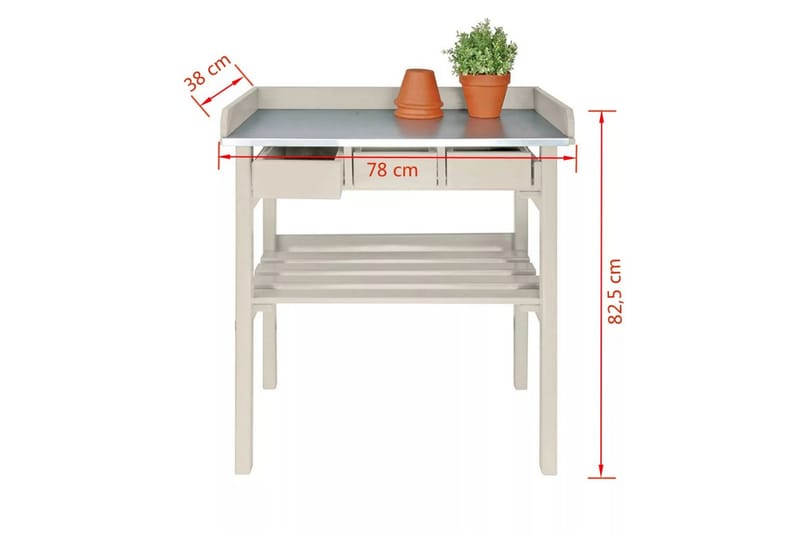 Esschert Design Hage arbeidsbenk hvit CF29W - Hage - Dyrking & hagearbeid - Drivhus - Plantebord