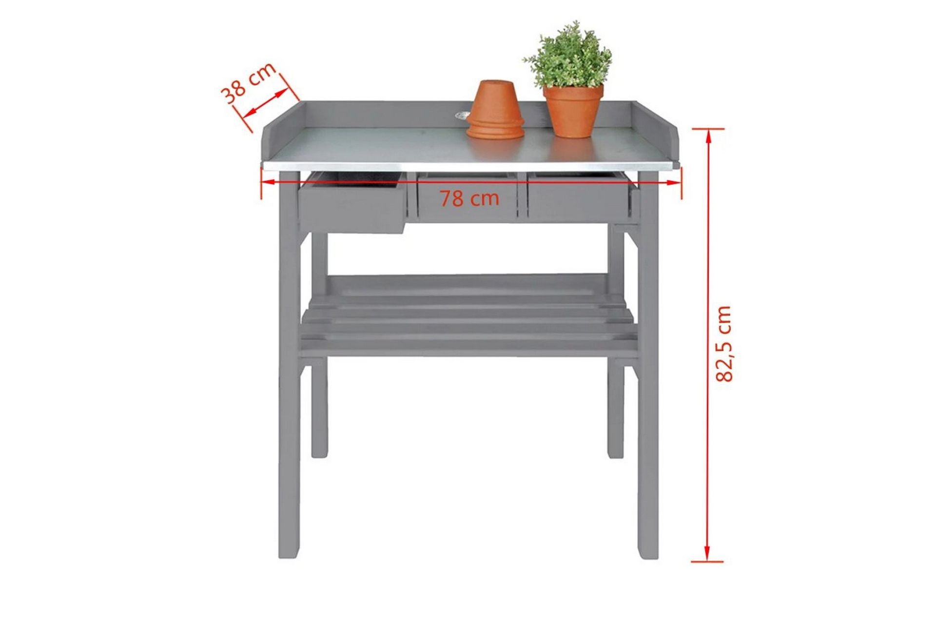 Esschert Design Hagearbeidsbenk Grå CF29G - Hage - Dyrking & hagearbeid - Drivhus - Plantebord