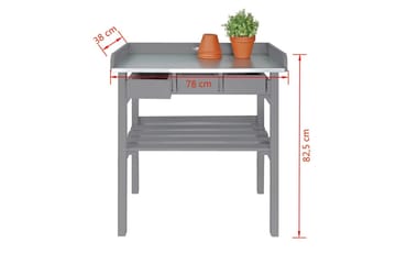 Esschert Design Hagearbeidsbenk Grå CF29G - Hage - Dyrking & hagearbeid - Drivhus - Plantebord