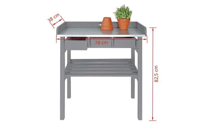 Esschert Design Hagearbeidsbenk Grå CF29G - Hage - Dyrking & hagearbeid - Drivhus - Plantebord