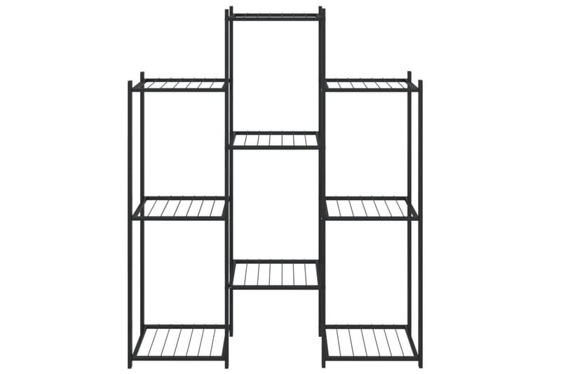 beBasic Blomsterstativ 83x25x100 cm svart jern - Svart - Hage - Dyrking & hagearbeid - Dyrking - Blomsterpotter - Blomsterhylle & blomsterstativ
