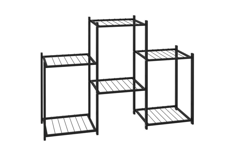 beBasic Blomsterstativ 83x25x60 cm svart jern - Svart - Hage - Dyrking & hagearbeid - Dyrking - Blomsterpotter - Blomsterhylle & blomsterstativ