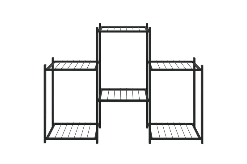 beBasic Blomsterstativ 83x25x60 cm svart jern - Svart - Hage - Dyrking & hagearbeid - Dyrking - Blomsterpotter - Blomsterhylle & blomsterstativ