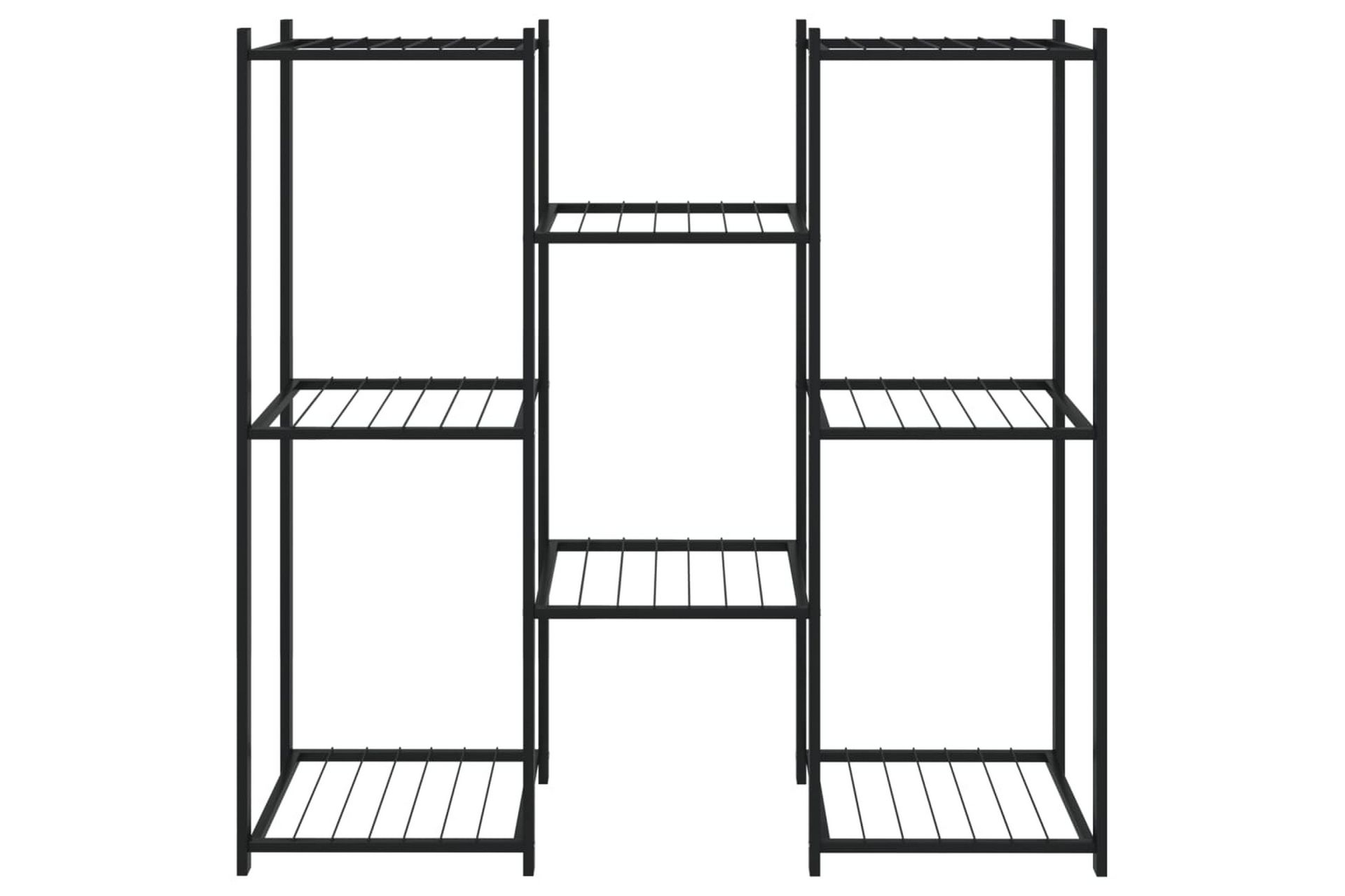 beBasic Blomsterstativ 83x25x80 cm svart jern - Svart - Hage - Dyrking & hagearbeid - Dyrking - Blomsterpotter - Blomsterhylle & blomsterstativ