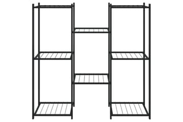 beBasic Blomsterstativ 83x25x80 cm svart jern - Svart - Hage - Dyrking & hagearbeid - Dyrking - Blomsterpotter - Blomsterhylle & blomsterstativ