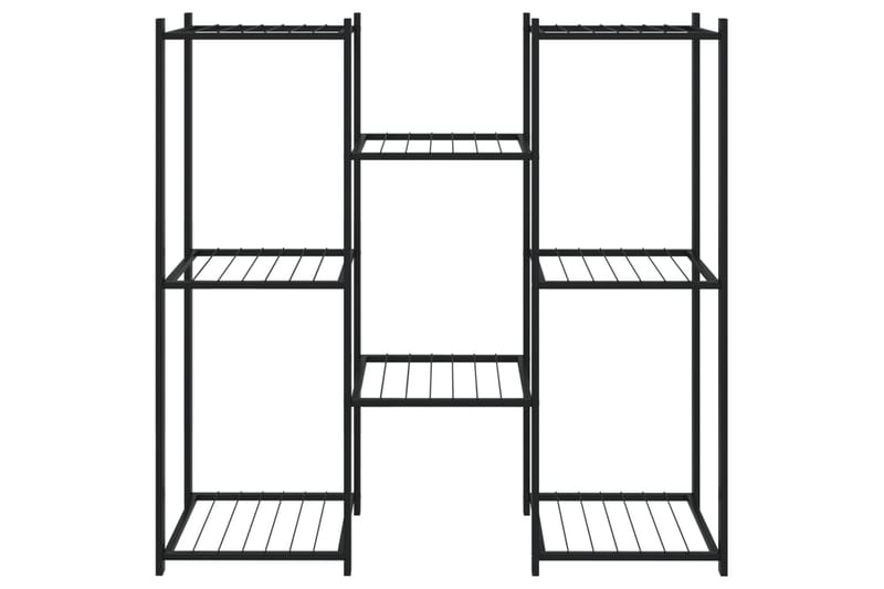 beBasic Blomsterstativ 83x25x80 cm svart jern - Svart - Hage - Dyrking & hagearbeid - Dyrking - Blomsterpotter - Blomsterhylle & blomsterstativ