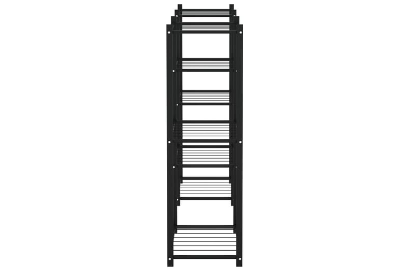 beBasic Blomsterstativ 83x25x80 cm svart jern - Svart - Hage - Dyrking & hagearbeid - Dyrking - Blomsterpotter - Blomsterhylle & blomsterstativ