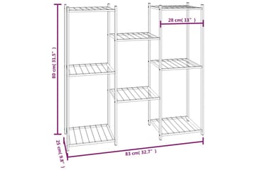 beBasic Blomsterstativ 83x25x80 cm svart jern - Svart - Hage - Dyrking & hagearbeid - Dyrking - Blomsterpotter - Blomsterhylle & blomsterstativ