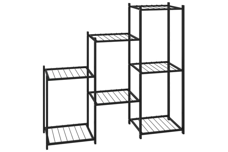 beBasic Blomsterstativ 83x25x80 cm svart jern - Svart - Hage - Dyrking & hagearbeid - Dyrking - Blomsterpotter - Blomsterhylle & blomsterstativ