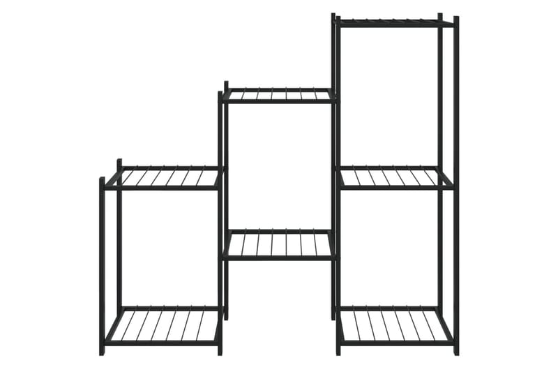 beBasic Blomsterstativ 83x25x80 cm svart jern - Svart - Hage - Dyrking & hagearbeid - Dyrking - Blomsterpotter - Blomsterhylle & blomsterstativ