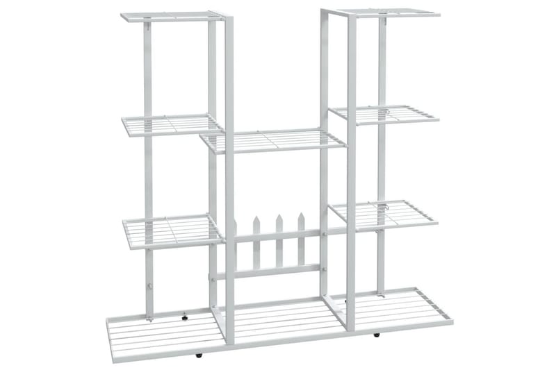 beBasic Blomsterstativ 94,5x25x89 cm hvit jern - Hvit - Hage - Dyrking & hagearbeid - Dyrking - Blomsterpotter - Blomsterhylle & blomsterstativ