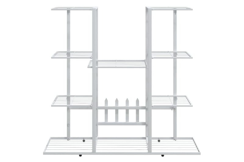 beBasic Blomsterstativ 94,5x25x89 cm hvit jern - Hvit - Hage - Dyrking & hagearbeid - Dyrking - Blomsterpotter - Blomsterhylle & blomsterstativ