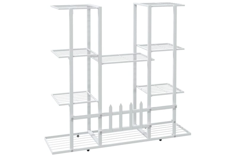 beBasic Blomsterstativ 94,5x25x89 cm hvit jern - Hvit - Hage - Dyrking & hagearbeid - Dyrking - Blomsterpotter - Blomsterhylle & blomsterstativ
