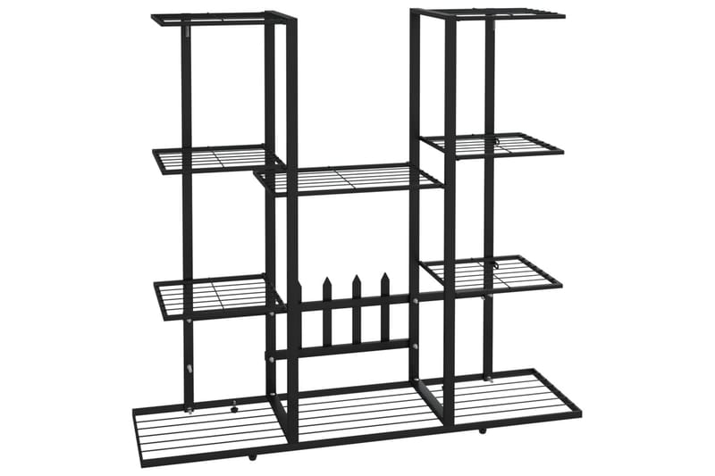 beBasic Blomsterstativ 94,5x25x89 cm svart jern - Svart - Hage - Dyrking & hagearbeid - Dyrking - Blomsterpotter - Blomsterhylle & blomsterstativ