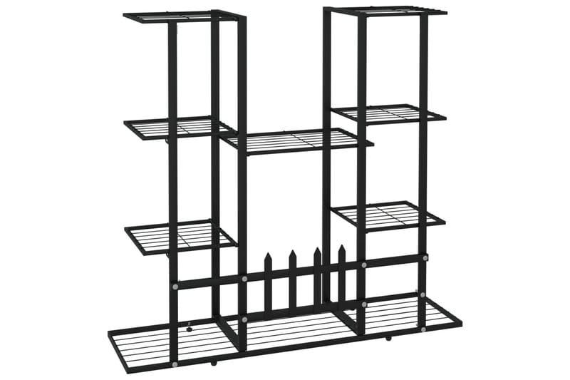 beBasic Blomsterstativ 94,5x25x89 cm svart jern - Svart - Hage - Dyrking & hagearbeid - Dyrking - Blomsterpotter - Blomsterhylle & blomsterstativ