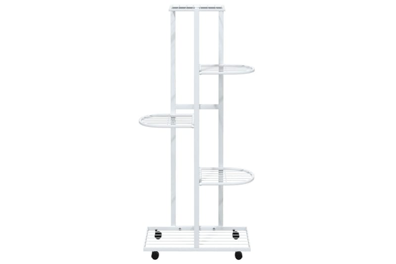 beBasic Blomsterstativ med hjul 5 etasjer 44x23x100 cm hvit jern - Hvit - Hage - Dyrking & hagearbeid - Dyrking - Blomsterpotter - Blomsterhylle & blomsterstativ