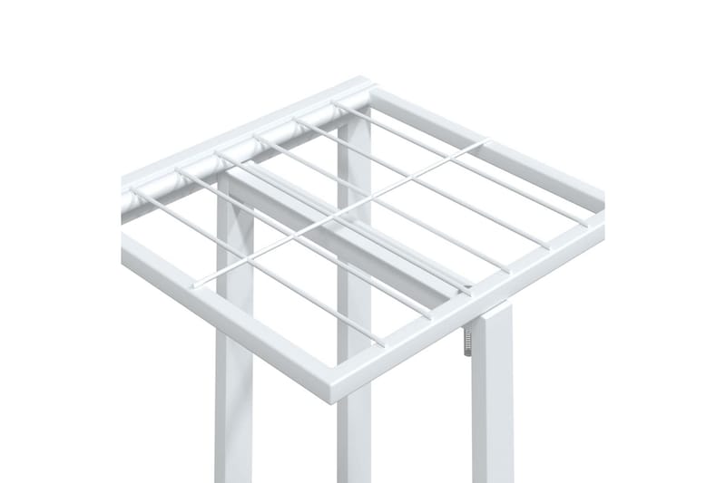 beBasic Blomsterstativ med hjul 5 etasjer 44x23x100 cm hvit jern - Hvit - Hage - Dyrking & hagearbeid - Dyrking - Blomsterpotter - Blomsterhylle & blomsterstativ