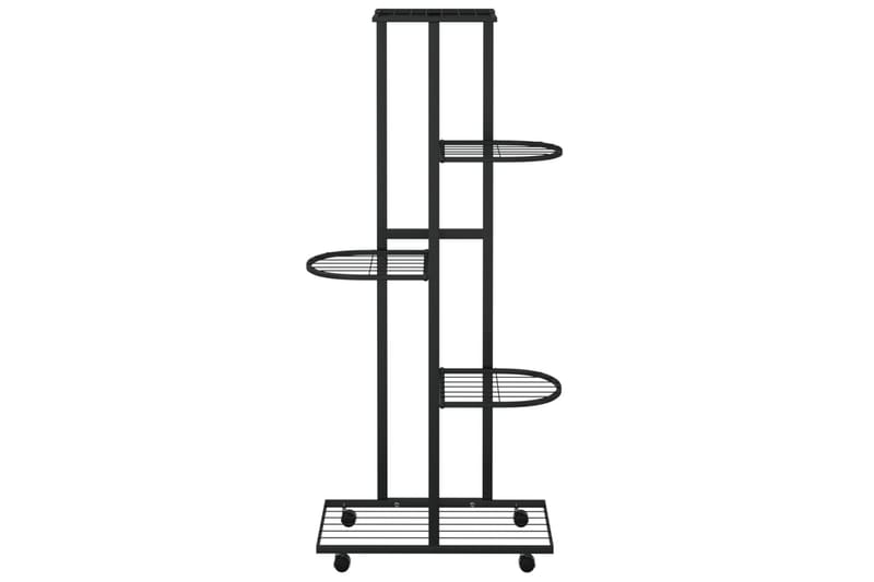 beBasic Blomsterstativ med hjul 5 etasjer 44x23x100 cm svart jern - Svart - Hage - Dyrking & hagearbeid - Dyrking - Blomsterpotter - Blomsterhylle & blomsterstativ