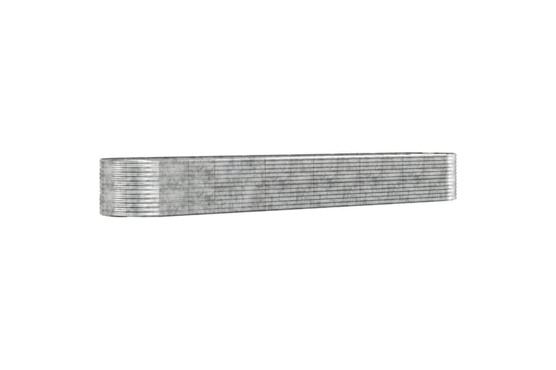 beBasic Utendørs plantekasse sølv 554x100x68 cm pulverlakkert stål - Silver - Hage - Dyrking & hagearbeid - Dyrking - Blomsterpotter - Blomsterkasser