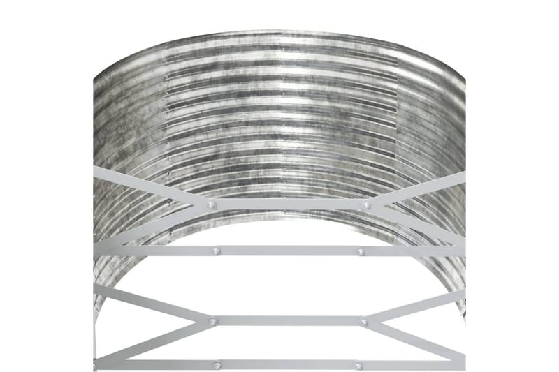 beBasic Utendørs plantekasse sølv 554x100x68 cm pulverlakkert stål - Silver - Blomsterkasser - Hagekrukker