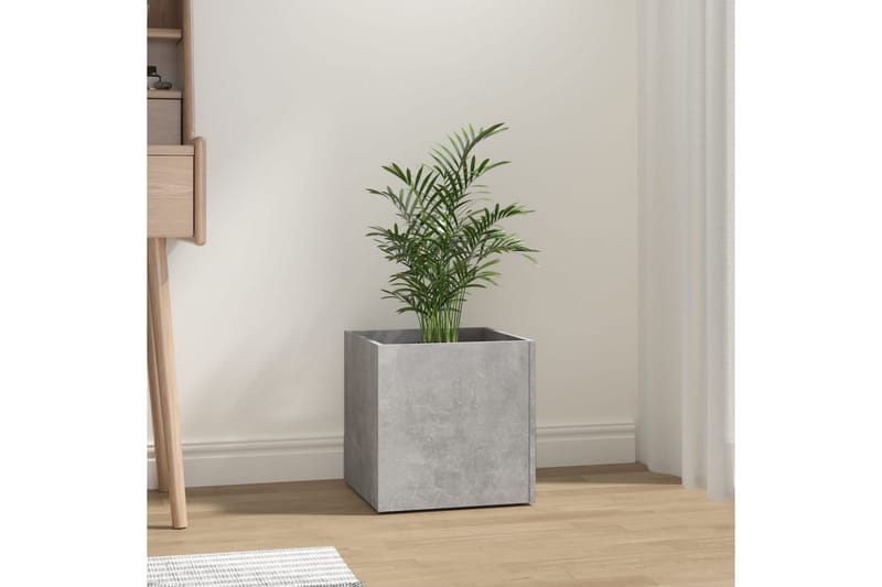 beBasic Plantekasse betonggrå 40x40x40 cm konstruert tre - GrÃ¥ - Blomsterkasser - Hagekrukker