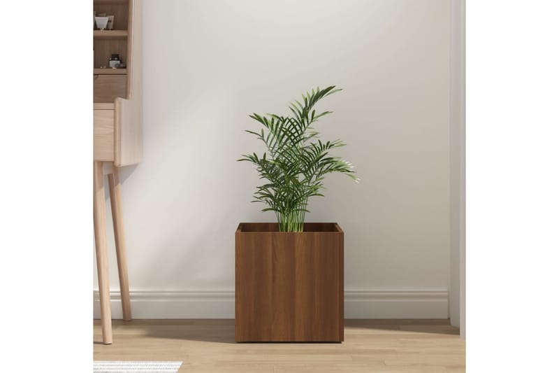 beBasic Plantekasse brun eik 40x40x40 cm konstruert tre - Brun - Hage - Dyrking & hagearbeid - Dyrking - Blomsterpotter - Blomsterkasser