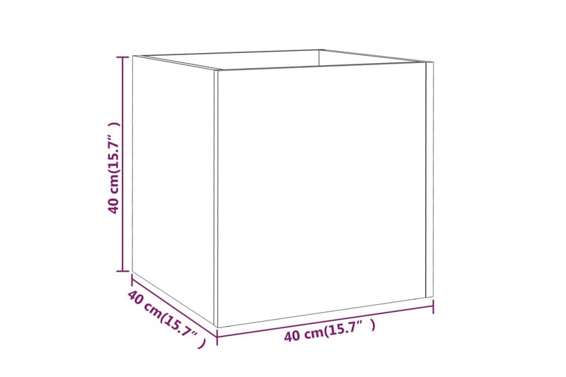 beBasic Plantekasse høyglans hvit 40x40x40 cm konstruert tre - Hvit - Hage - Dyrking & hagearbeid - Dyrking - Blomsterpotter - Blomsterkasser