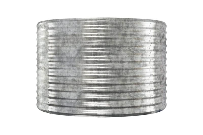 beBasic Plantekasse pulverlakkert stål 396x100x68 cm sølv - Silver - Blomsterkasser - Hagekrukker