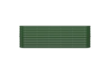 beBasic Plantekasse pulverlakkert stål 224x40x68 cm grønn - grÃ¸nn - Hage - Dyrking & hagearbeid - Dyrking - Blomsterpotter - Blomsterkasser