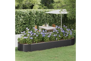 beBasic Plantekasse pulverlakkert stål 322x100x36 cm antrasitt - AntrasittgrÃ¥ - Hage - Dyrking & hagearbeid - Dyrking - Blomsterpotter - Blomsterkasser