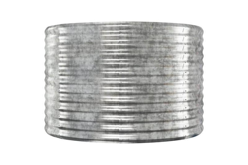 beBasic Plantekasse pulverlakkert stål 322x100x68 cm sølv - Silver - Blomsterkasser - Hagekrukker