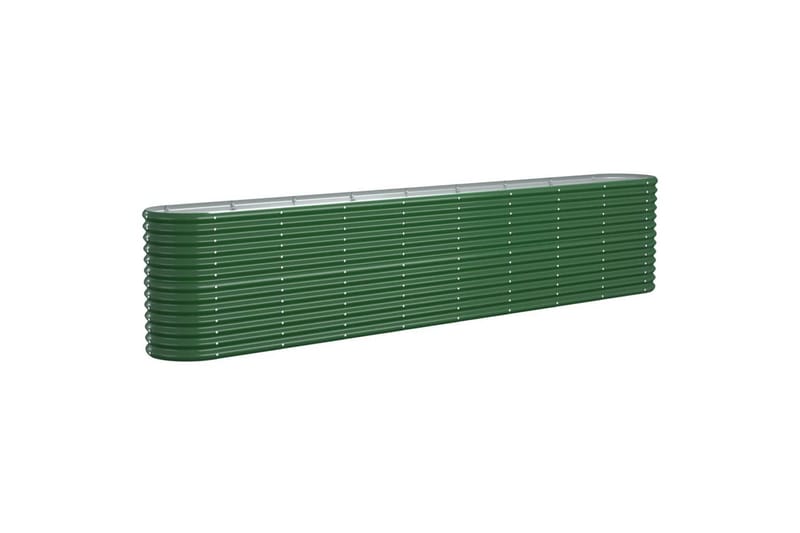 beBasic Plantekasse pulverlakkert stål 332x40x68 cm grønn - grÃ¸nn - Hage - Dyrking & hagearbeid - Dyrking - Blomsterpotter - Blomsterkasser