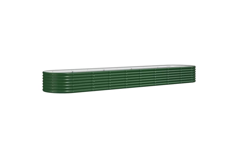 beBasic Plantekasse pulverlakkert stål 368x80x36 cm grønn - grÃ¸nn - Blomsterkasser - Hagekrukker