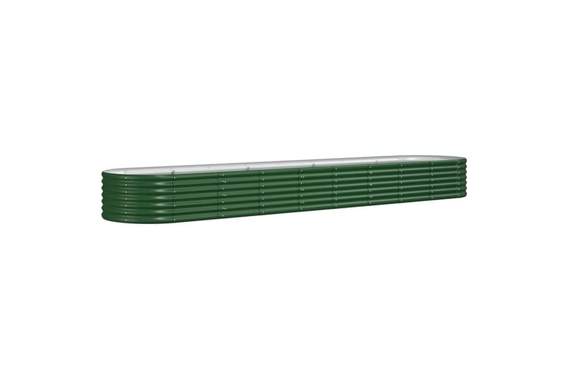 beBasic Plantekasse pulverlakkert stål 368x80x36 cm grønn - grÃ¸nn - Hage - Dyrking & hagearbeid - Dyrking - Blomsterpotter - Blomsterkasser