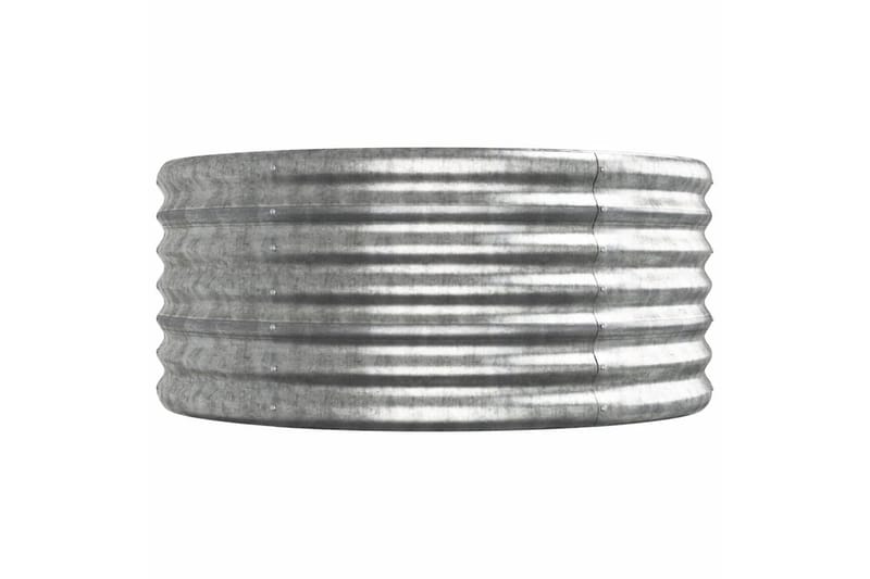 beBasic Plantekasse pulverlakkert stål 368x80x36 cm sølv - Silver - Hage - Dyrking & hagearbeid - Dyrking - Blomsterpotter - Blomsterkasser