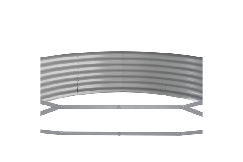 beBasic Plantekasse pulverlakkert stål 450x140x36 cm sølv - Silver - Hage - Dyrking & hagearbeid - Dyrking - Blomsterpotter - Blomsterkasser