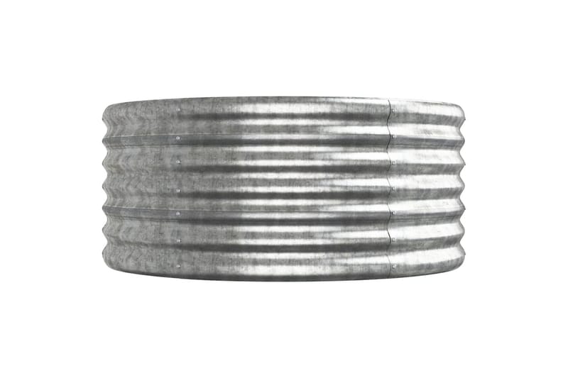 beBasic Plantekasse pulverlakkert stål 440x80x36 cm sølv - Silver - Hage - Dyrking & hagearbeid - Dyrking - Blomsterpotter - Blomsterkasser