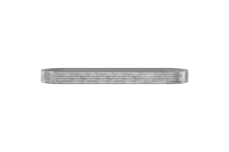 beBasic Plantekasse pulverlakkert stål 450x140x36 cm sølv - Silver - Hage - Dyrking & hagearbeid - Dyrking - Blomsterpotter - Blomsterkasser