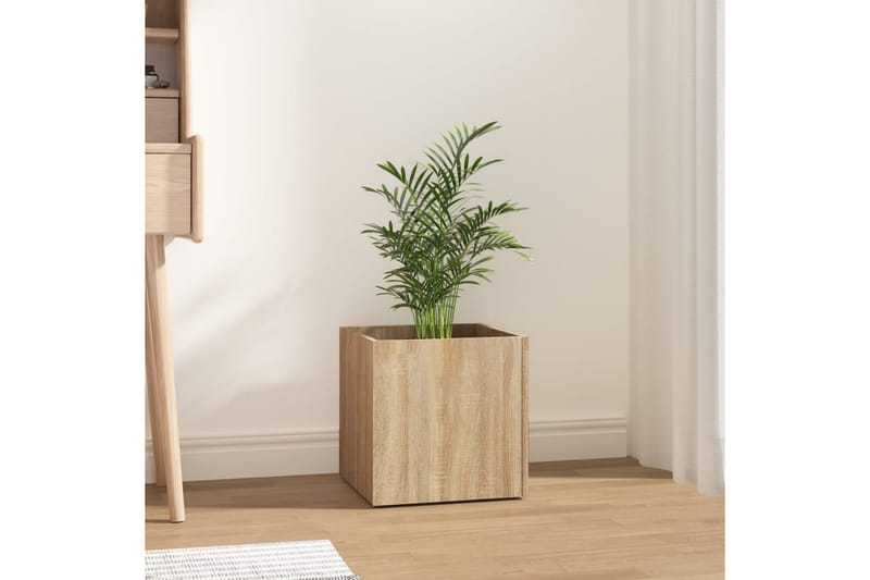 beBasic Plantekasse sonoma eik 40x40x40 cm konstruert tre - Brun - Hage - Dyrking & hagearbeid - Dyrking - Blomsterpotter - Blomsterkasser