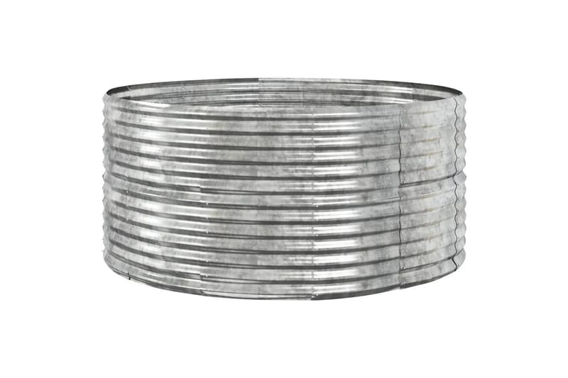 beBasic Plantekasse sølv 140x140x68 cm pulverlakkert stål - Silver - Blomsterkasser - Hagekrukker