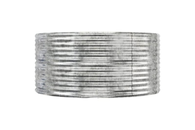 beBasic Plantekasse sølv 212x140x68 cm pulverlakkert stål - Silver - Blomsterkasser - Hagekrukker