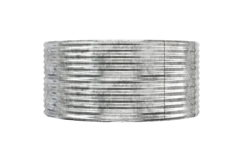 beBasic Plantekasse sølv 367x140x68 cm pulverlakkert stål - Silver - Blomsterkasser - Hagekrukker