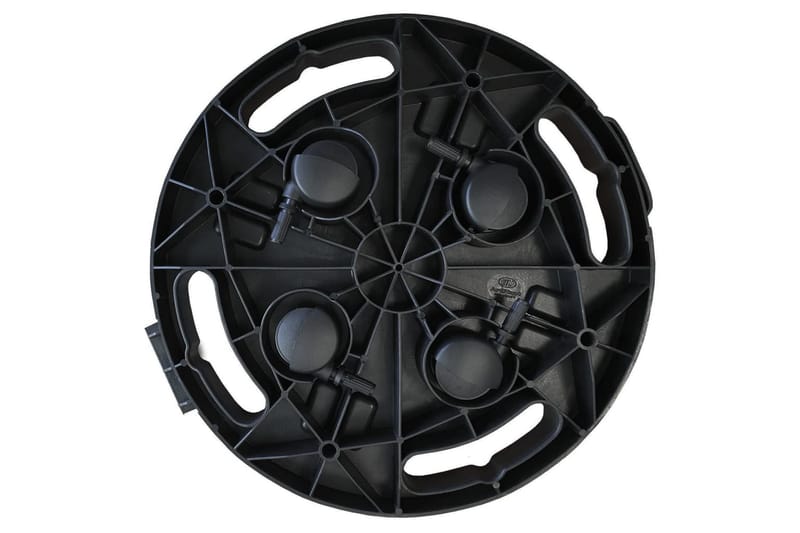 beBasic Plantetralle med hjul 3 stk diameter 30 cm svart 170 kg - Svart - Blomsterhylle & blomsterstativ