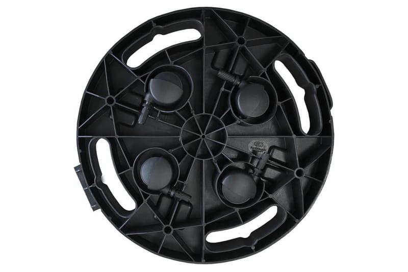 beBasic Plantetralle med hjul 5 stk diameter 30 cm svart 170 kg - Svart - Blomsterhylle & blomsterstativ