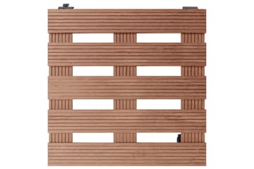 beBasic Pottetraller 4 stk brun 30x30x7,5 cm WPC - Brun - Hage - Dyrking & hagearbeid - Dyrking - Blomsterpotter - Blomsterhylle & blomsterstativ