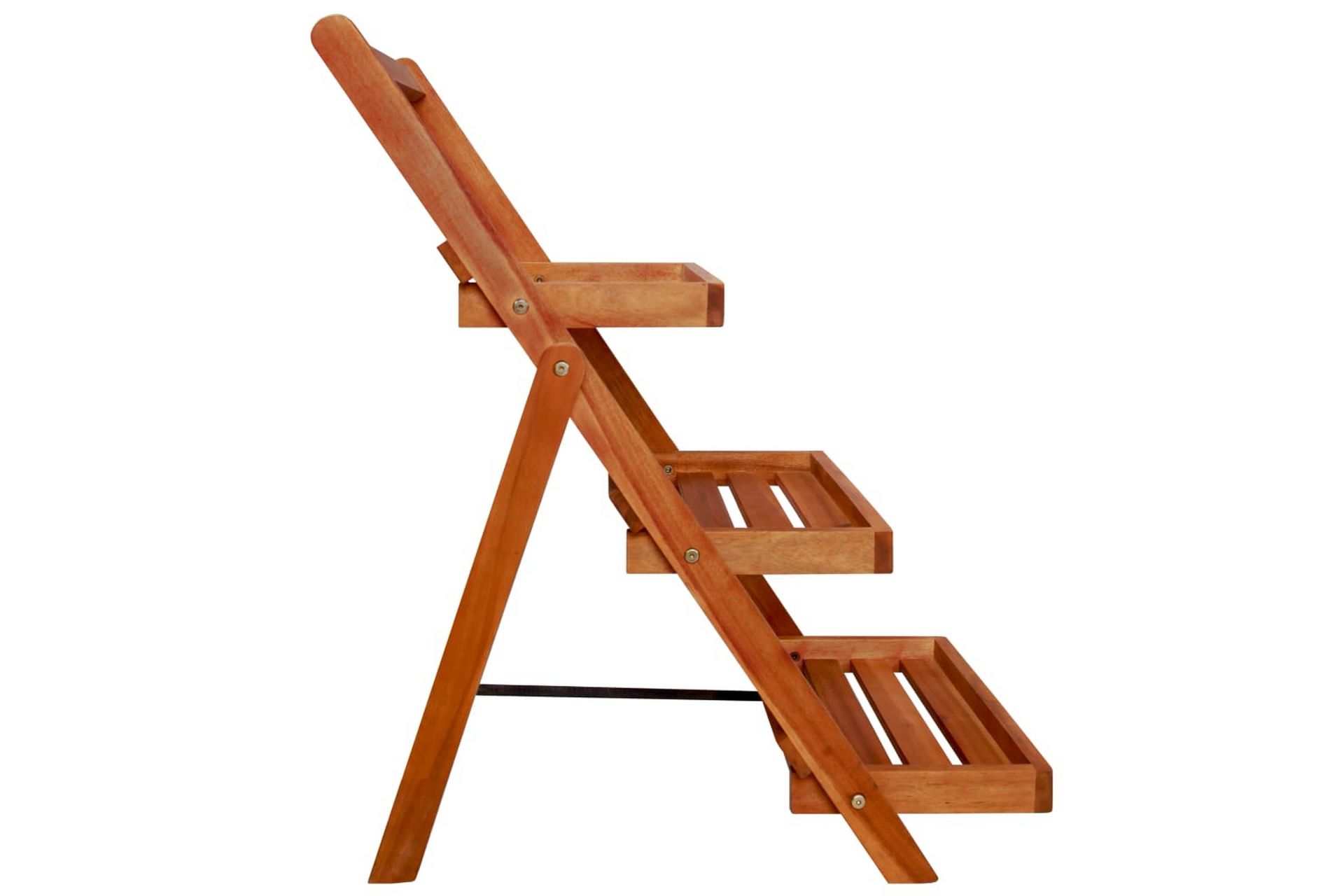 Blomsterstativ 3 etasjer 50x63x80 cm heltre akasie - Hage - Dyrking & hagearbeid - Dyrking - Blomsterpotter - Blomsterhylle & blomsterstativ