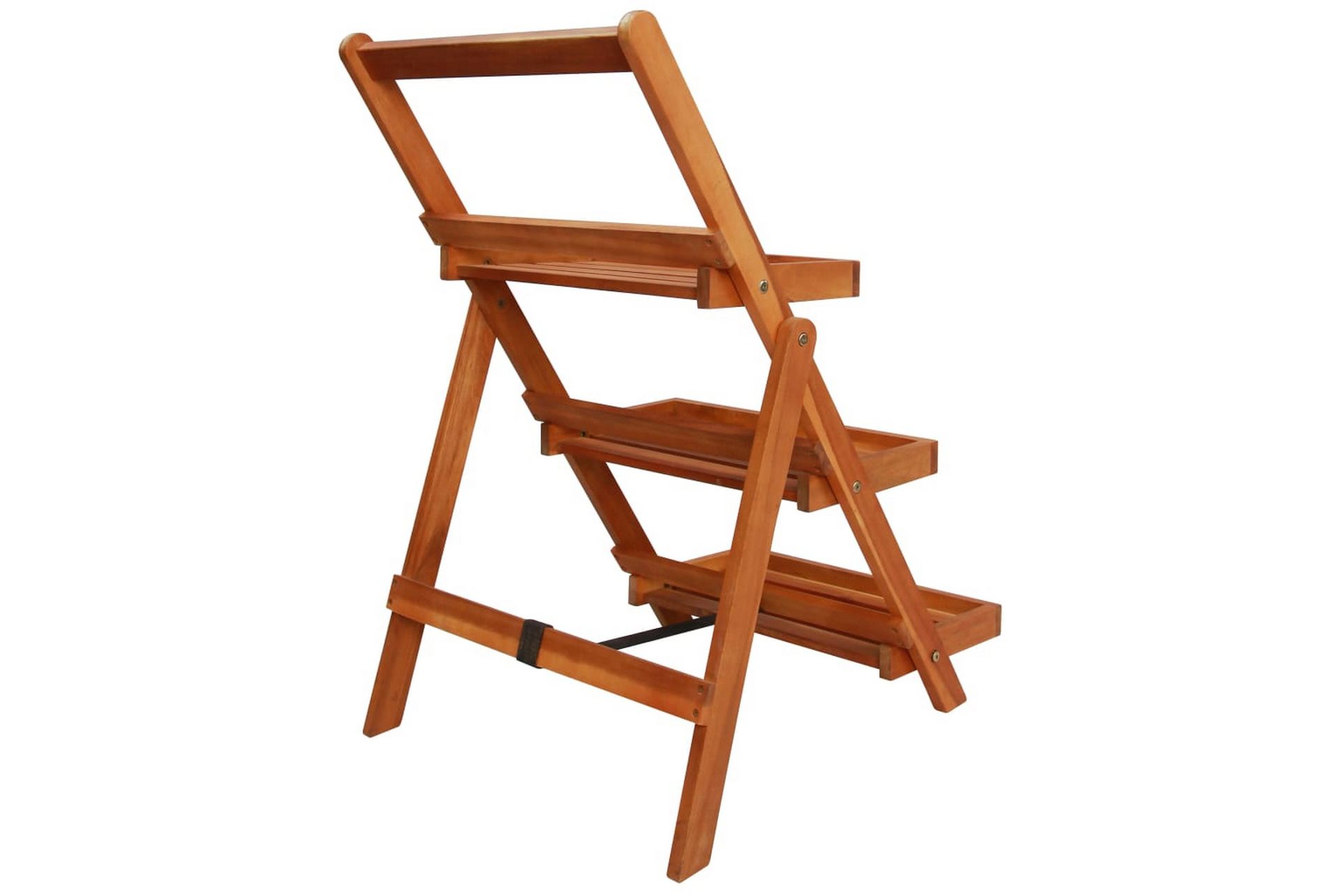 Blomsterstativ 3 etasjer 50x63x80 cm heltre akasie - Hage - Dyrking & hagearbeid - Dyrking - Blomsterpotter - Blomsterhylle & blomsterstativ