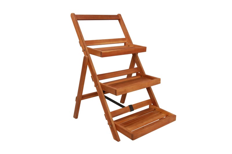 Blomsterstativ 3 etasjer 50x63x80 cm heltre akasie - Hage - Dyrking & hagearbeid - Dyrking - Blomsterpotter - Blomsterhylle & blomsterstativ